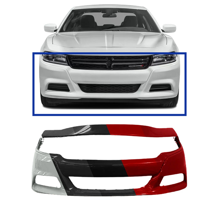 Dodge Charger CAPA Certified Front Bumper For Hood Without Hood Scoop - CH1000A24C