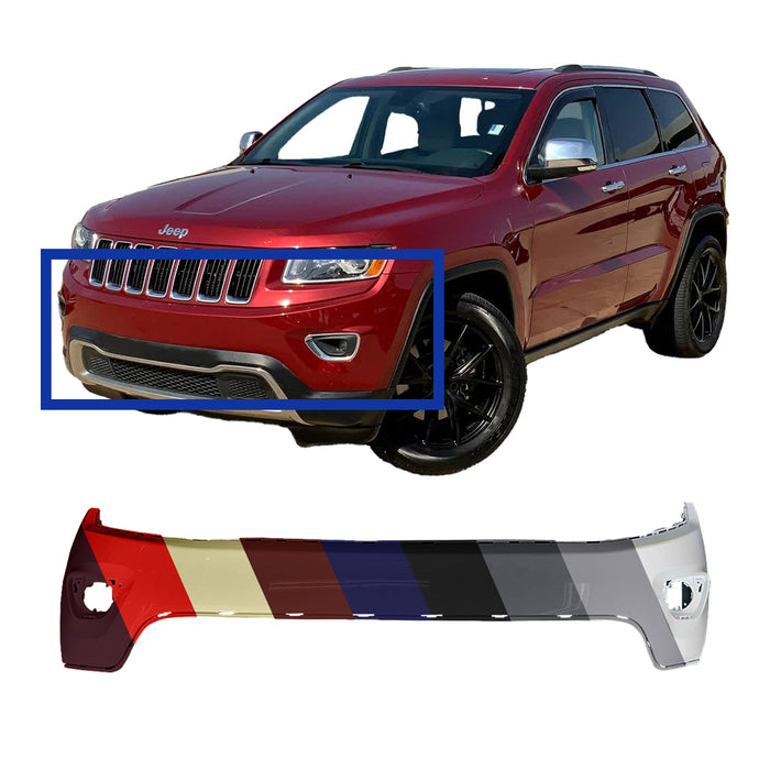 Jeep Grand Cherokee Limited/Overland/Laredo Front Upper Bumper Without Sensor Holes - CH1014105