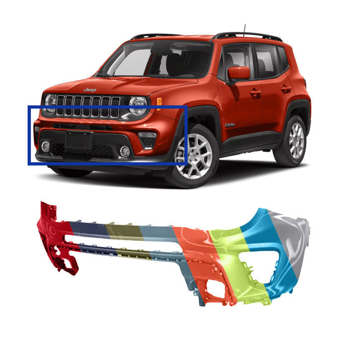 Jeep Renegade Non Trailhawk CAPA Certified Front Upper Bumper - CH1014136C