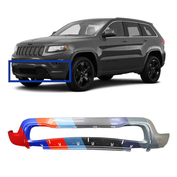 Jeep Grand Cherokee Limited/Overland/Laredo Front Lower Bumper With Sensor Holes - CH1015115