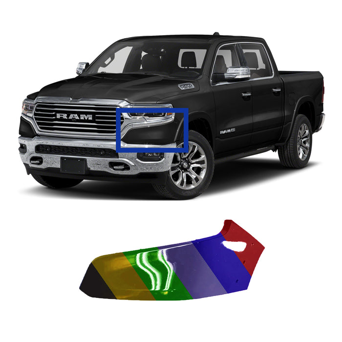 RAM 1500 OEM Front Driver Side Lower Bumper To Body Filler Panel With LED Lights; With Flares  - 68403895AD