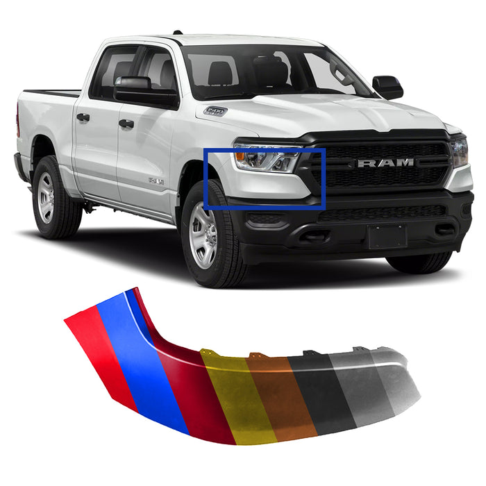 RAM 1500 Front Passenger Side Lower Bumper To Body Filler Panel without Wheel Molding Holes - CH1017103