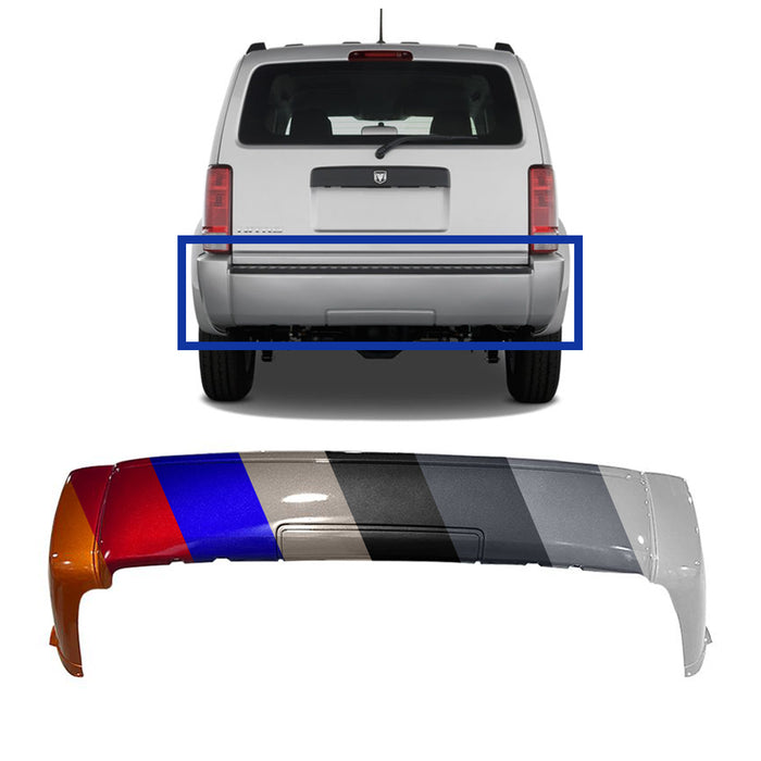 Dodge Nitro CAPA Certified Rear Bumper Without Trailer Hitch Hole & Without Sensor Holes - CH1100881C