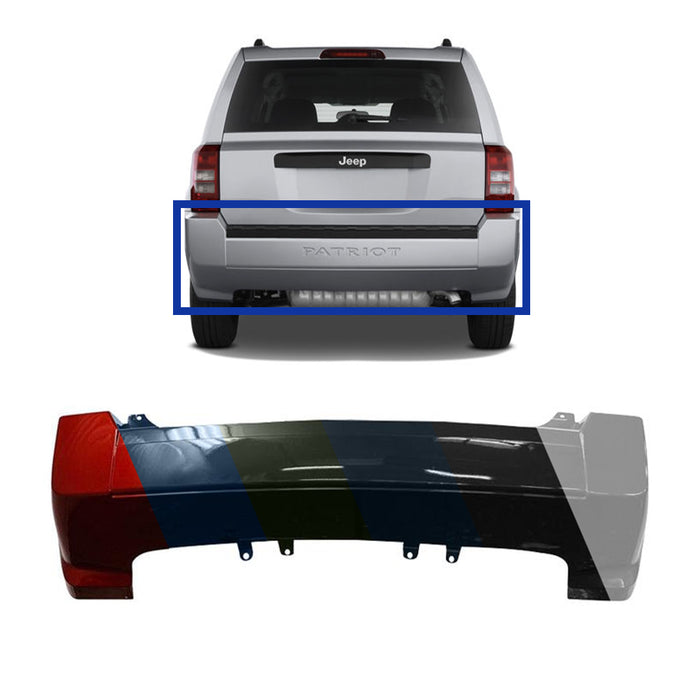 Jeep Patriot CAPA Certified Rear Bumper Without Chrome - CH1100890C