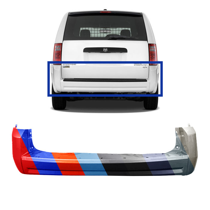 Dodge Grand Caravan CAPA Certified Rear Bumper Without Sensor Holes - CH1100908C