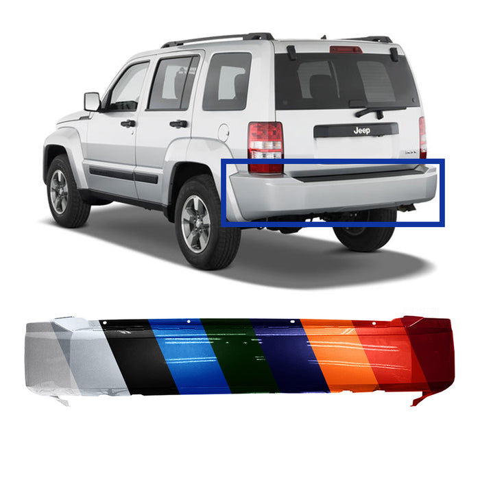 Jeep Liberty OEM Rear Bumper Without Sensor Holes & Without Tow Package - 57010132AC