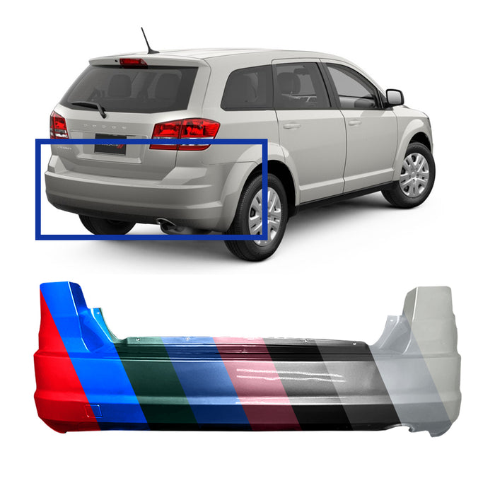 Dodge Journey SE/SXT 2.4 Single Exhaust (One-Piece) CAPA Certified Rear Bumper Without Sensor Holes - CH1100924C