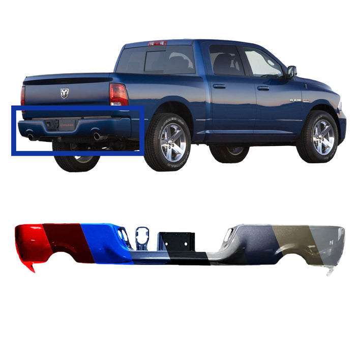 Dodge Ram 1500/1500 Classic OEM Rear Bumper With Dual Exhaust & Without Sensor Holes - 68049779AB