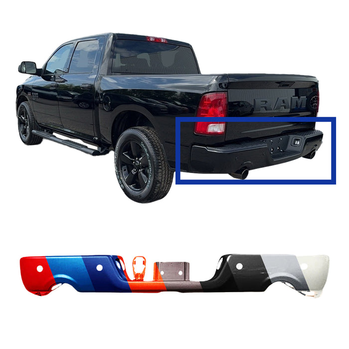 Dodge Ram 1500/1500 Classic OEM Rear Bumper With Dual Exhaust & With Sensor Holes - 68049863AB