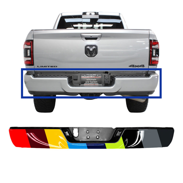 Dodge Ram 1500/2500/3500 Rear Bumper Assembly Without Dual Exhaust & Without Sensor Holes - CH1103120