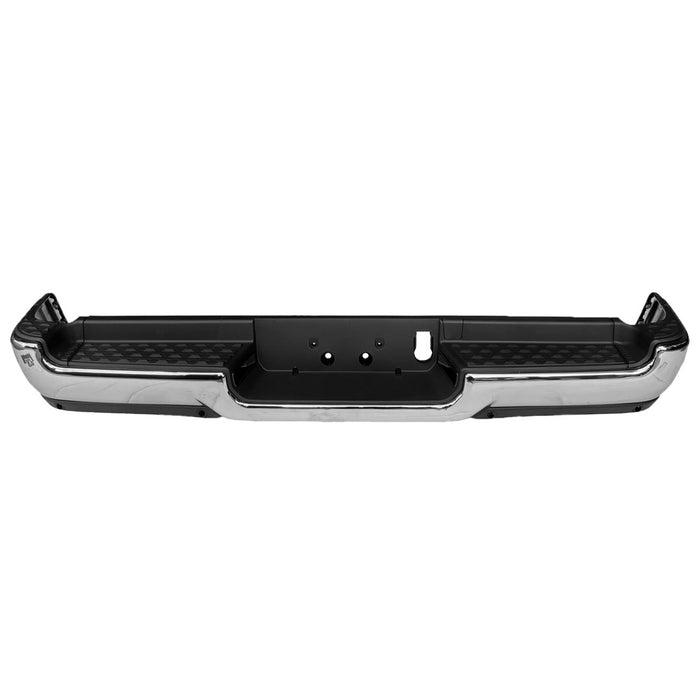 Ram 1500 Rear Bumper Assembly Single Exh W/O Adv Park W/Parking Sensor Chrome - CH1103137