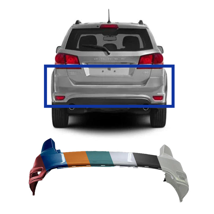 Dodge Journey CAPA Certified Rear Bumper (Two-Piece Bumper) Without Sensor Holes & With Reflector Holes - CH1114102C