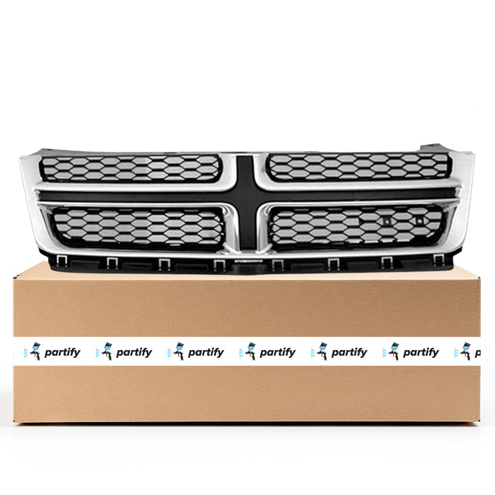 Dodge Avenger OEM Grille Matte-Dark Gray With Chrome Moulding - 68081992AD