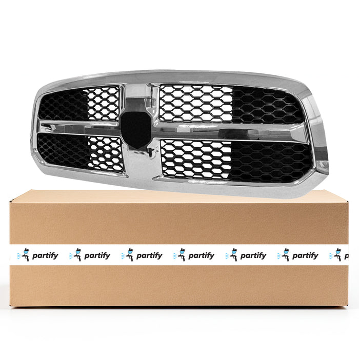 RAM Pickup RAM 1500 CAPA Certified Grille Matte Black Honeycomb With Chrome Frame - CH1200368C