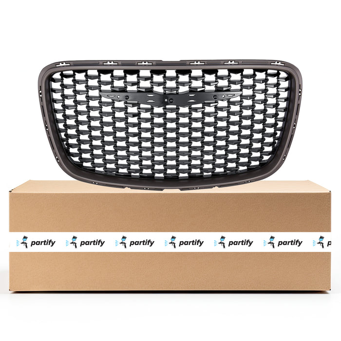Chrysler 300 CAPA Certified Grille Painted Silver Gray Frame With Black Inner Alloy - CH1200397C