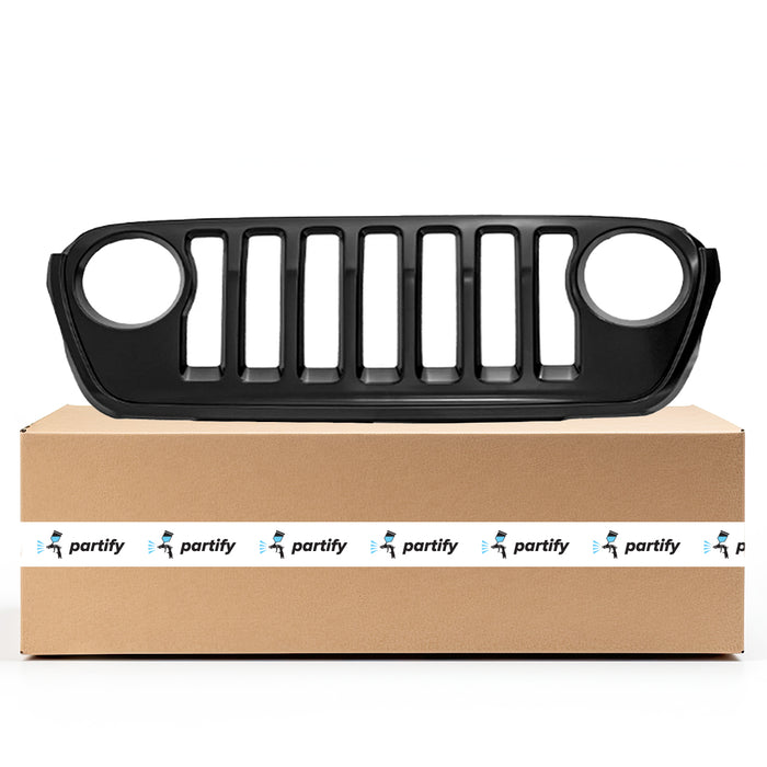 Parrilla OEM para Jeep Wrangler JL, imprimada en negro, sin moldura para el modelo JL Body Sport - 68316767AC