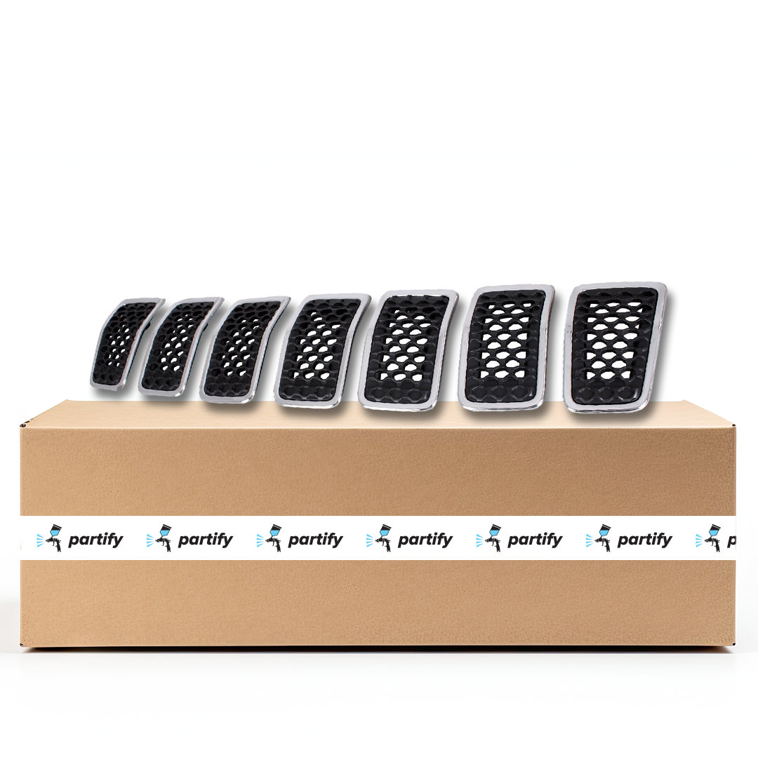 Jeep Cherokee OEM Grille Chrome Frame With Black Insert 7 Piece