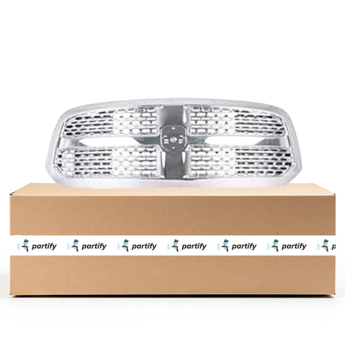 RAM Pickup RAM 1500 CAPA Certified Grille Chrome Frame With Chrome Perforated Wave Insert - CH1200424C