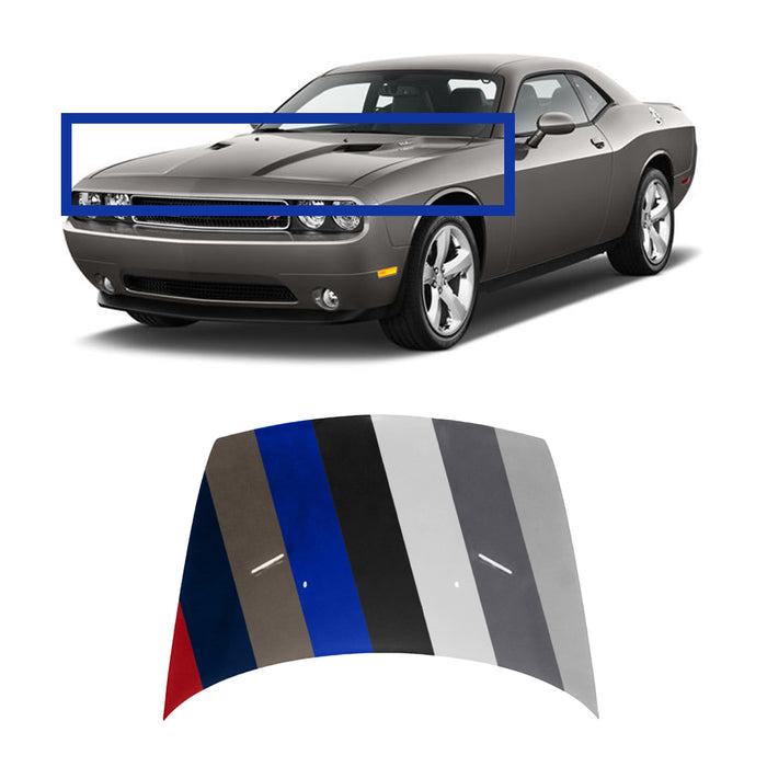 Dodge Challenger CAPA Certified Hood Without CAPA Certified Hood Scoop Hole - CH1230277C