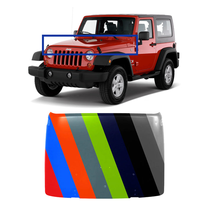 Jeep Wrangler CAPA Certified Hood - CH1230304C