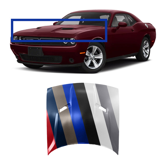 Dodge Challenger CAPA Certified Hood Without Shaker Package - CH1230308C