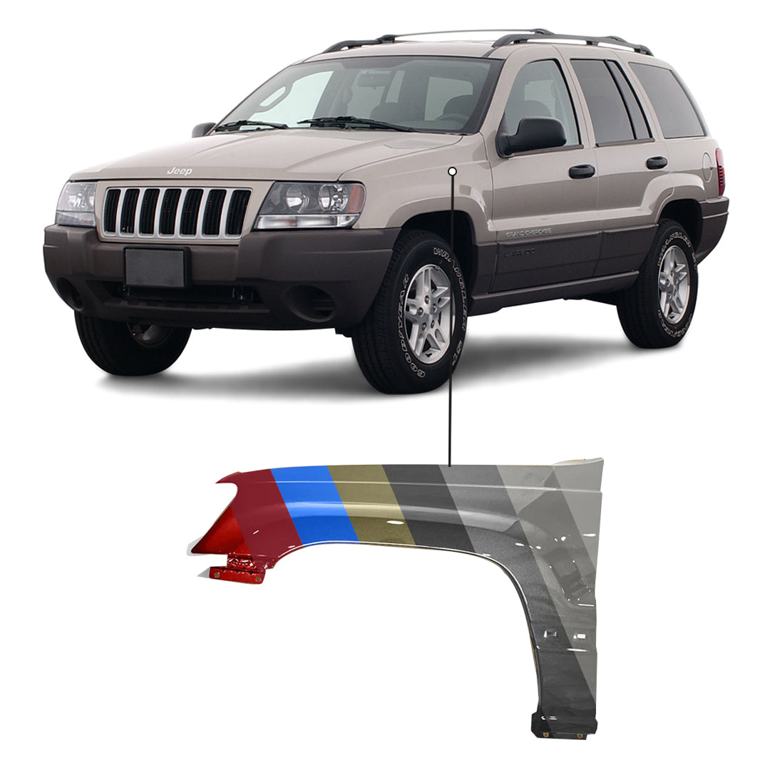 1999-2004 Jeep Grand Cherokee Driver Side Fender - CH1240211 — Partify