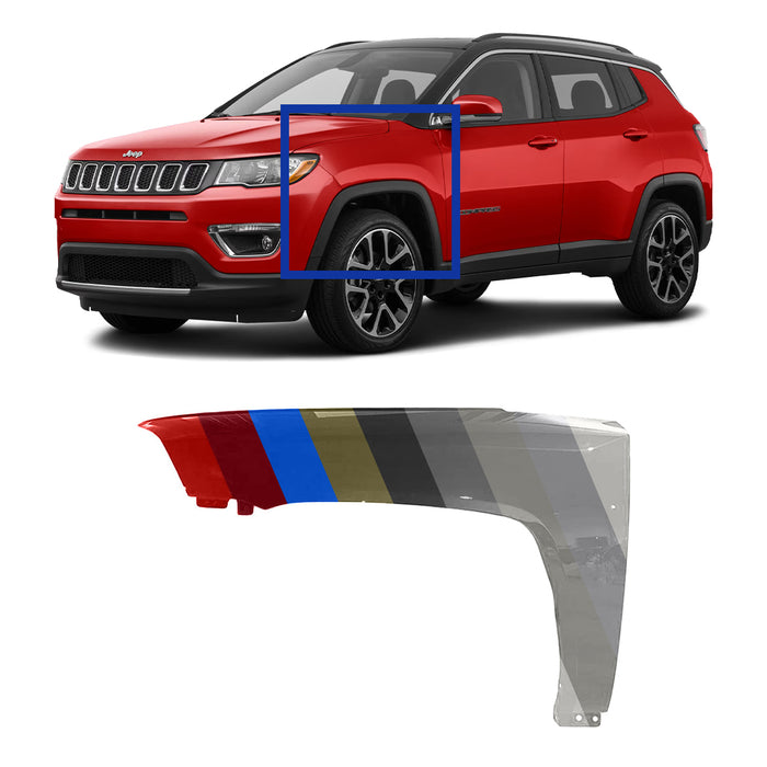 Jeep Compass CAPA Certified Driver Side Fender - CH1240253C