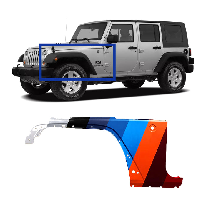 Jeep Wrangler CAPA Certified Driver Side Fender - CH1240257C