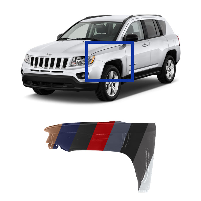 Jeep Compass CAPA Certified Driver Side Fender - CH1240276C