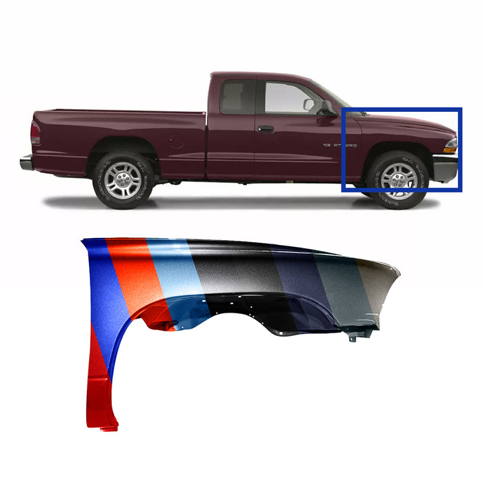 Dodge Dakota/Durango Pickup CAPA Certified Passenger Side Fender Without Emblem Holes - CH1241254C