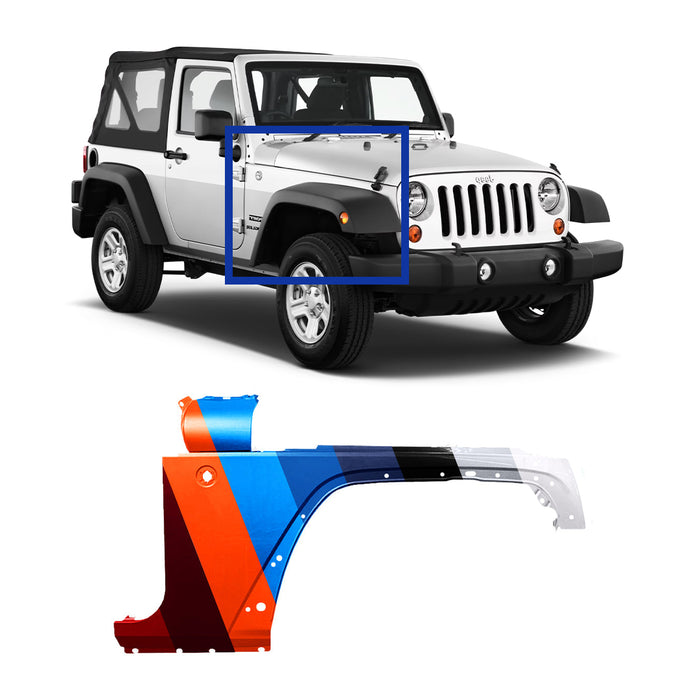 Jeep Wrangler CAPA Certified Passenger Side Fender - CH1241257C