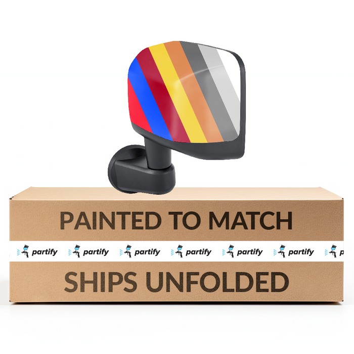 Jeep Wrangler Driver Side Door Mirror Power Heated Non-Folding Chrome Assembly - CH1320389