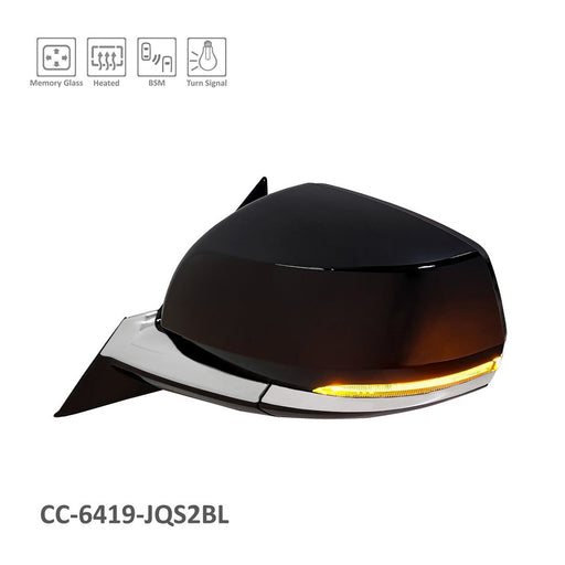 Jeep Grand Cherokee/Grand Cherokee L Driver Side Door Mirror With Chrome Trim And Blind Spot Monitor with Signal/Memory - CH1320558