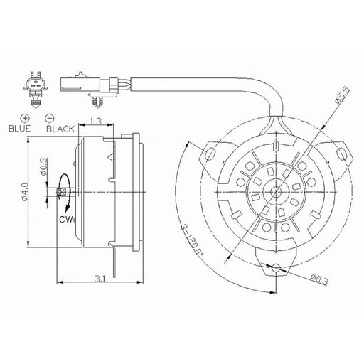 Jeep Grand Cherokee Engine Cooling Fan Motor W/O Tow Package Motor Only 4.7L V8/4L L6 - CH3116113