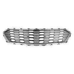 Chevrolet Cruze CAPA Certified Grille Center Black With Chrome Moulding Without Rs-Package Ls/Lt/L Models - GM1036174C