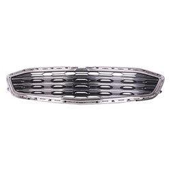 Chevrolet Malibu CAPA Certified Grille Center Matte Black With Chrome Bars/Chrome Surround - GM1036188C