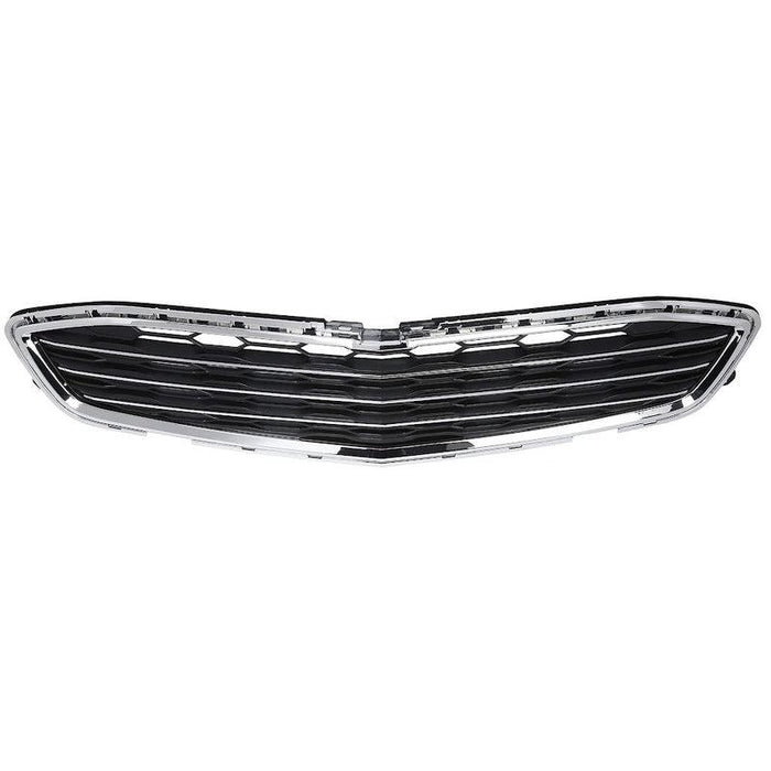 2016-2018 Chevrolet Malibu Grille Center Matte Black With Chrome Bars/Chrome Surround - GM1036188-Partify-Painted-Replacement-Body-Parts