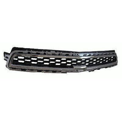 2013 Chevrolet Malibu Upper Grille Gray With Chrome Moulding - GM1200646-Partify-Painted-Replacement-Body-Parts