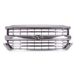 Chevrolet Pickup Chevy Silverado 1500 OEM Grille Matte Black With Chrome Moulding High-Country Model - 84056776