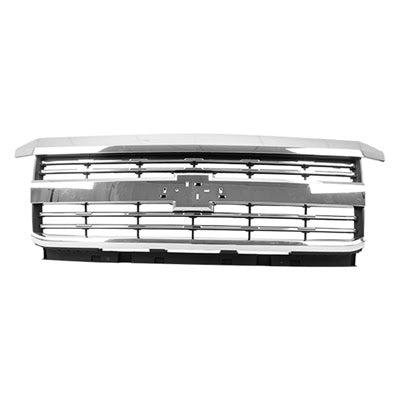 Chevrolet Pickup Chevy Silverado 2500 CAPA Certified Grille With Chrome Moulding Matte Dark Gray - GM1200701C