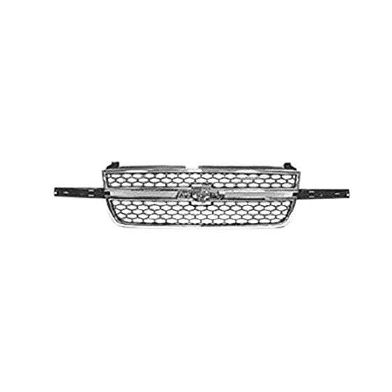 Chevrolet Pickup Chevy Silverado CAPA Certified Grille Chrome Frame With Black Honeycomb With Dale Earnahart Center Bar Require Wing Inserts - GM1200589C