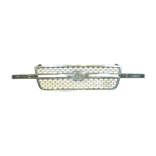 Chevrolet Pickup Chevy Silverado OEM Grille Chrome Frame With Gray Honrycomb O5 Ss/Center Bar Needs Wing Inserts - 12335956