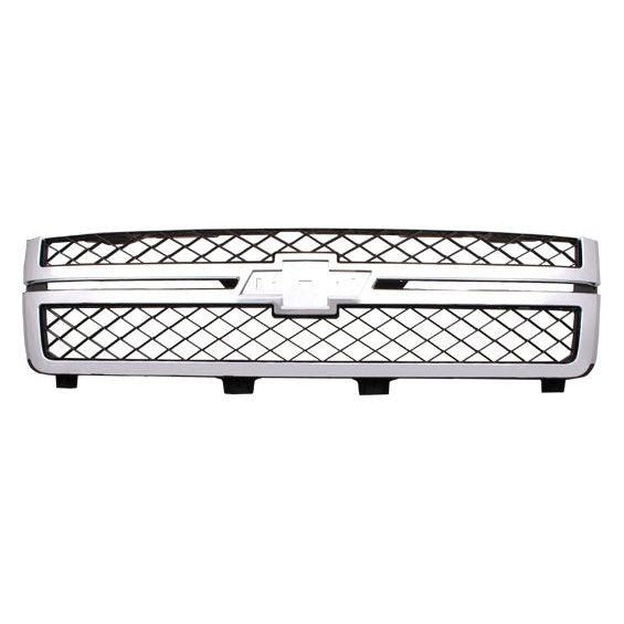 Chevrolet Silverado 2500/3500 CAPA Certified Grille Matte Dark Gray With Chrome Moulding - GM1200639C
