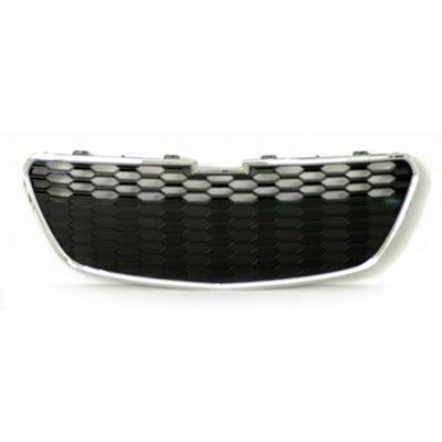 2013-2015 Chevrolet Spark Lower Grille Matte Black With Chrome Moulding With Fog Lamp Hole - GM1200658-Partify-Painted-Replacement-Body-Parts