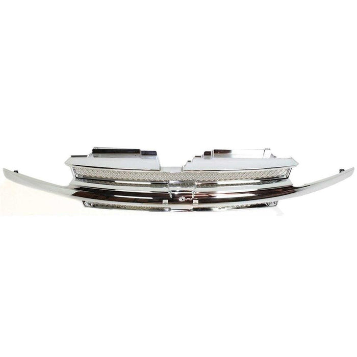 2002-2009 Chevrolet Trailblazer Grille Chrome Black Without Washer Hole - GM1200477-Partify-Painted-Replacement-Body-Parts