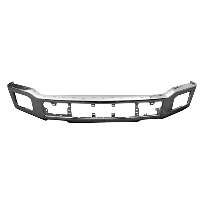 Chrome Ford F-150 OEM Front Bumper With Fog Light Holes - JL3Z17757A