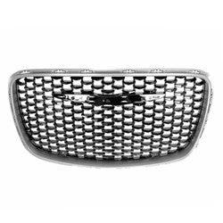 Chrysler 300 OEM Grille Painted Bright Black With Satin Chrome Frame Platinum Model - 5SW17SZUAE