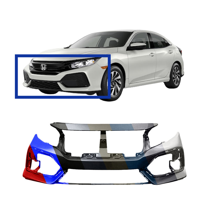 Honda Civic Hatchback CAPA Certified Front Bumper - HO1000307C