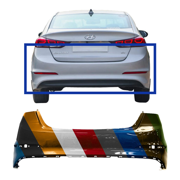 Hyundai Elantra Non-Sport Sedan OEM Rear Bumper - 86611F3000