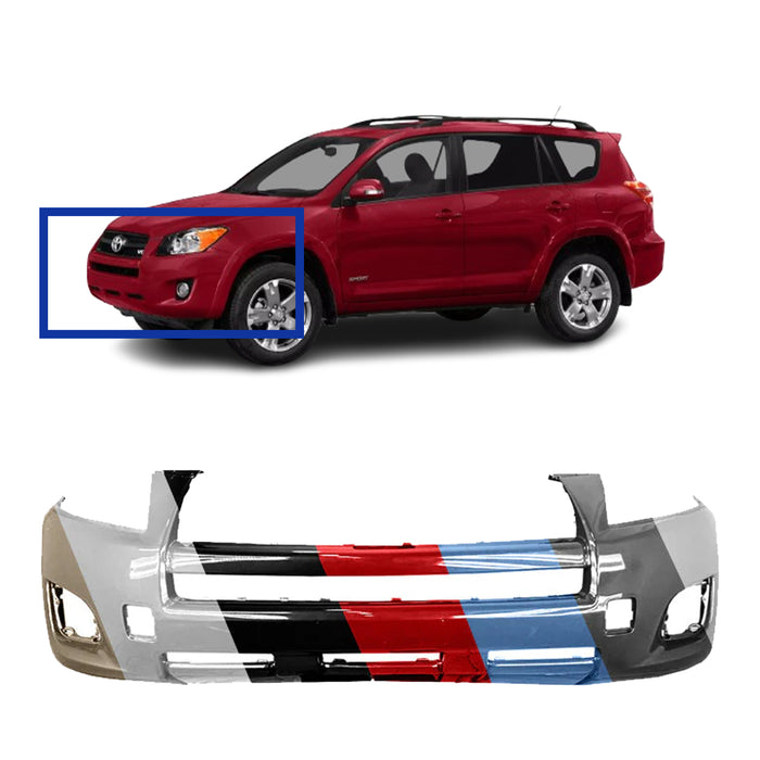 Toyota RAV4 Base Model CAPA Certified Front Bumper - TO1000349C